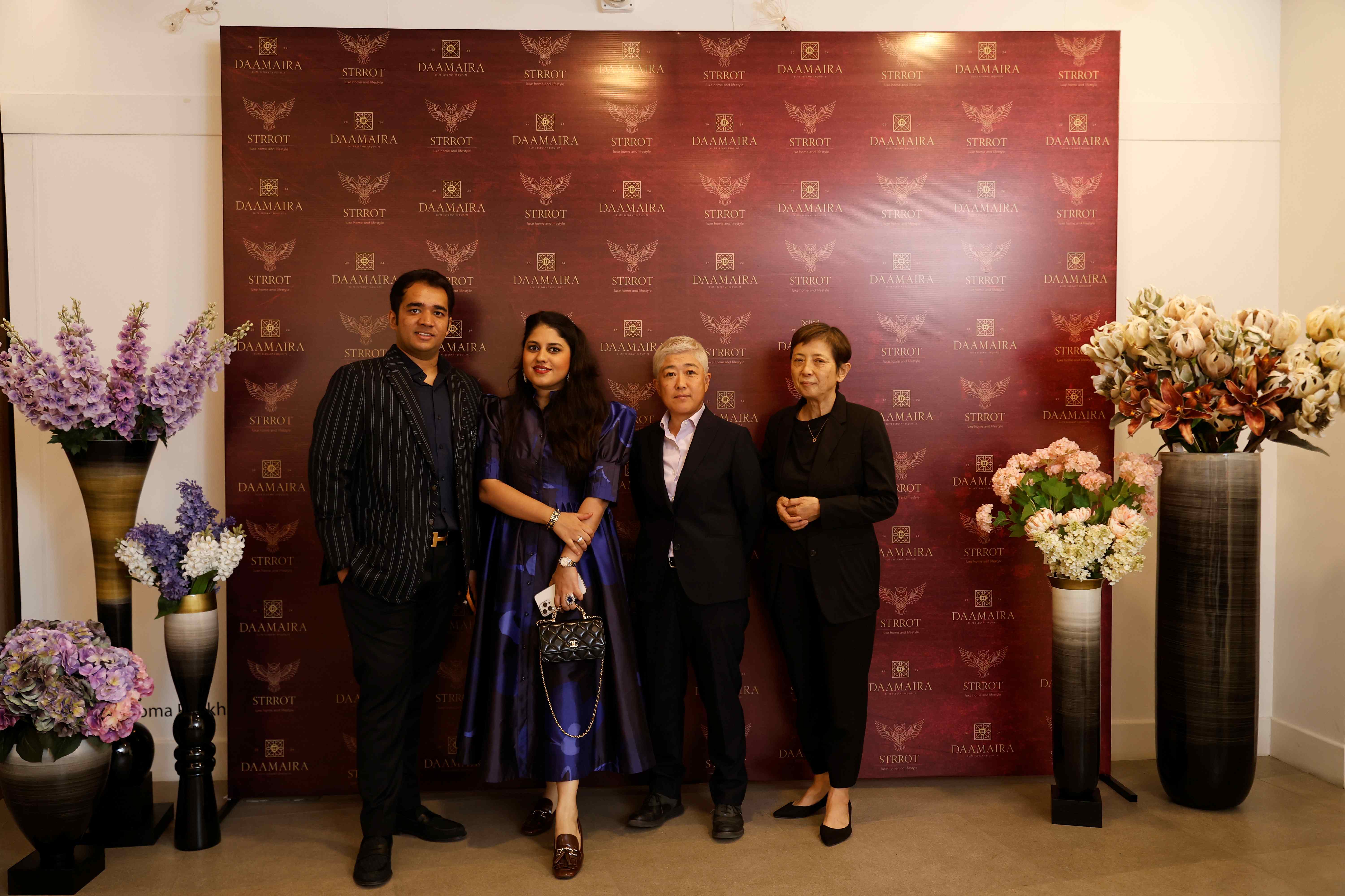 Left to right Anmol Gupta (Founder & CEO of Daamaira), Deepali Gupta (Co- Founder), Naho Shigeta (CEO of Noritake), Yasuko Bando (Head of Marketing Communication of Noritake)