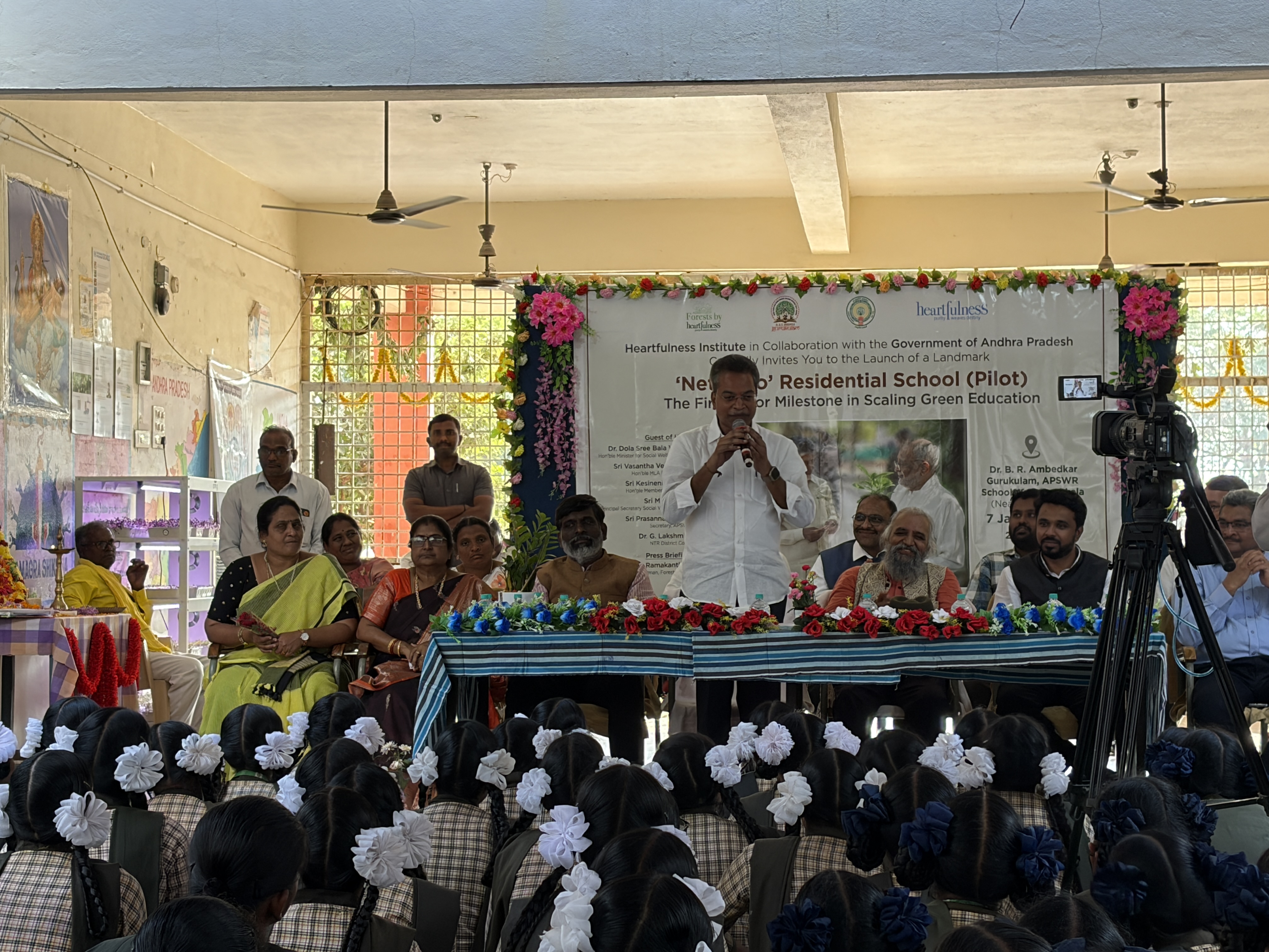 Govt. of Andhra Pradesh and Heartfulness Launched a Novel Net-Zero Residential School Pilot Programme at APSWREIS Residential School
